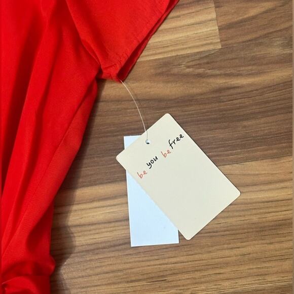 BeBop Red Wide Leg Romper XS - Picture 7 of 11